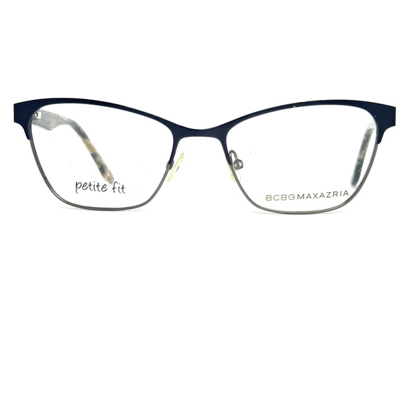 BCBGMAXAZRIA Maeve Gunmetal Matte/Brown Crystal Eyeglasses Frame 49-16-135 14120